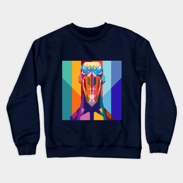 WPAP of Shoebill bird Crewneck Sweatshirt by RJWLTG